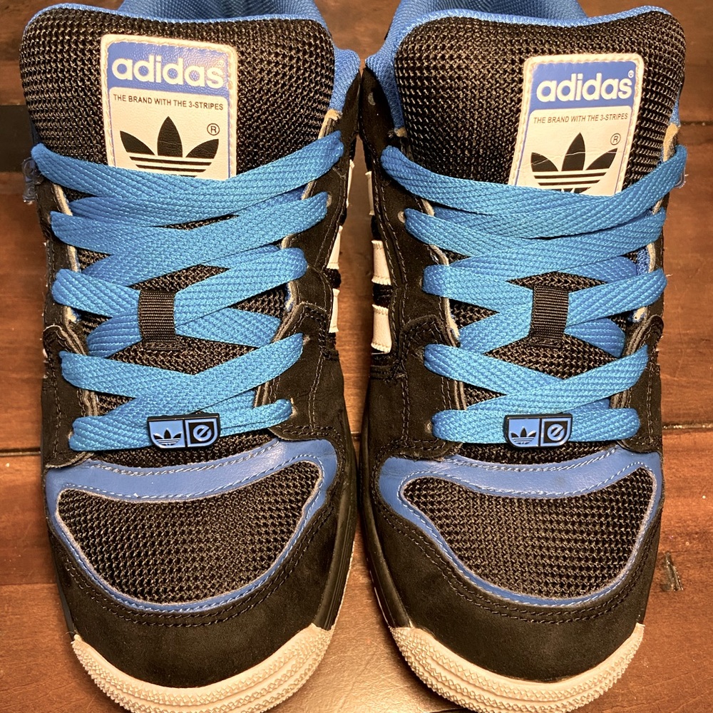 adidas Black and Blue Sneakers